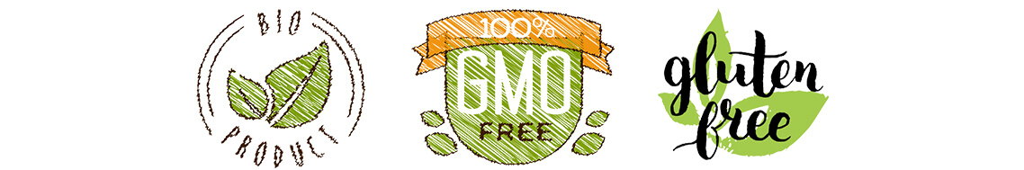 BIO, GMO, GLUTEN